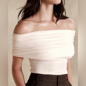 Banana Republic Off-Shoulder Cross Top – Soft, Romantic, Sold Out Online